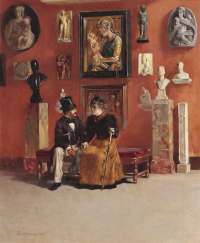 Rendezvous in the Uffizi by Odoardo Borrani